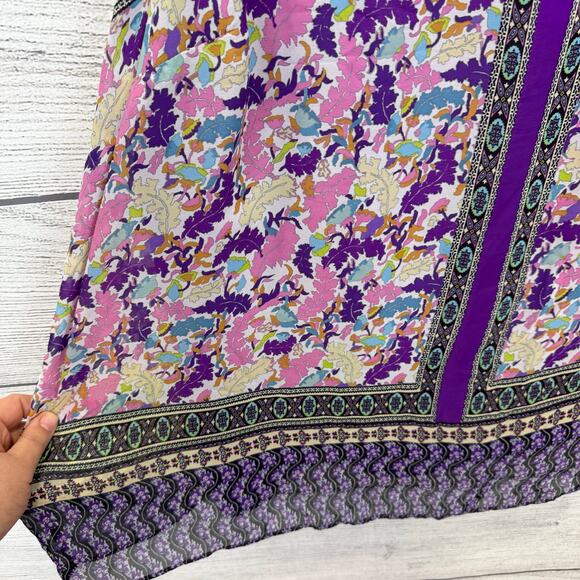 Susan Graver Plus Size Purple Floral Sleeveless Spring Blouse Size 2X - Picture 3 of 11